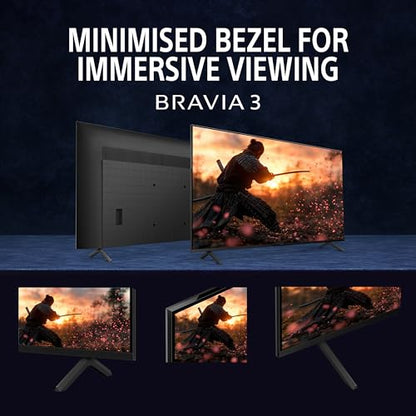 Sony BRAVIA 3 Series 164 cm (65 inches) 4K Ultra HD AI Smart LED Google TV K-65S30B (Black) 