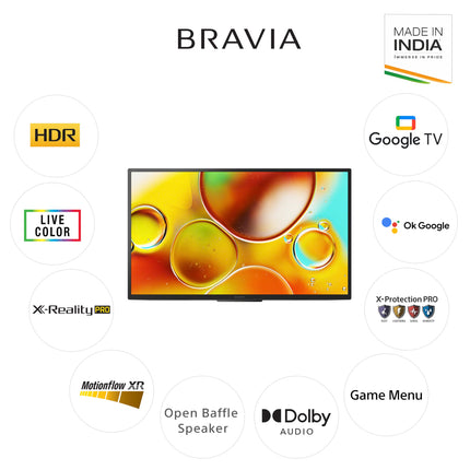 Sony BRAVIA 80 cm (32 inches) HD Ready Smart LED Google TV KD-32W835 (Black) 