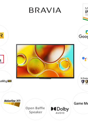 Sony BRAVIA 80 cm (32 inches) HD Ready Smart LED Google TV KD-32W835 (Black) 