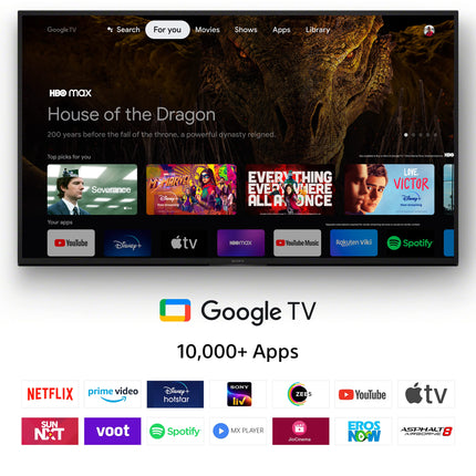Sony Bravia 108 cm (43 inches) 4K Ultra HD Smart LED Google TV KD-43X64L (Black) 