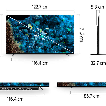 Sony Bravia 164 cm (65 inches) XR Series 4K Ultra HD Smart OLED Google TV XR-65A80L (Black) 