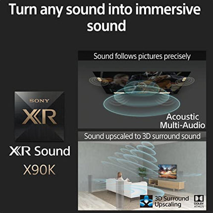 Sony Bravia 189 cm (75 inches) XR Series 4K Ultra HD Smart Full Array LED Google TV XR-75X90K (Black) 