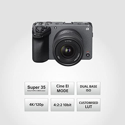 Sony Cinema Line FX30B Super 35 Camera | 4K120P | S-Cinetone | Dual Base ISO | Compact Camera for Filmmaking (‎ILME-FX30B) 