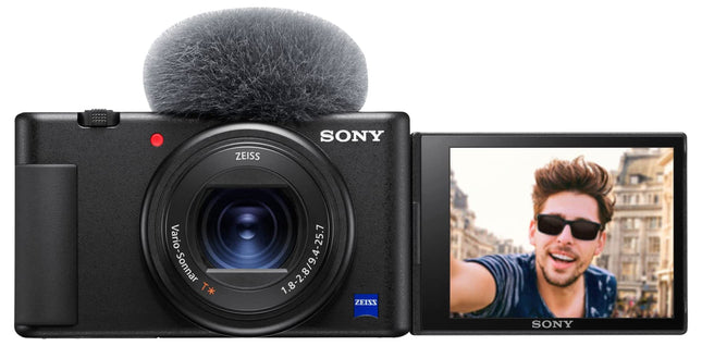 Sony Digital Camera ZV-1 Only (Compact, Video Eye AF, Flip Screen, in-Built Microphone, 4K Vlogging Camera for Content Creation) - Black 