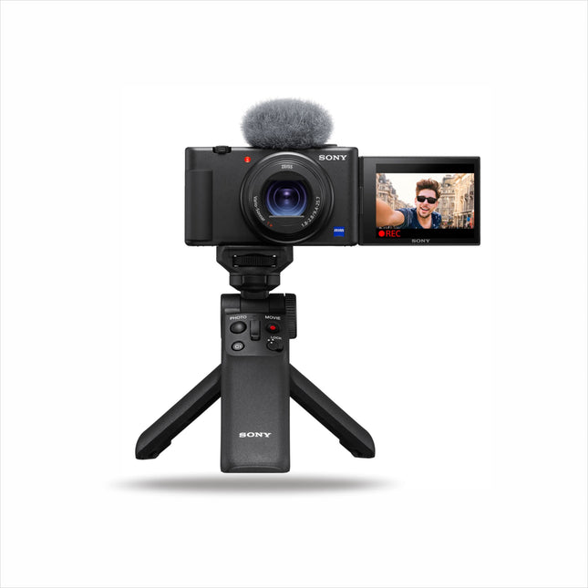 Sony Digital Camera ZV 1 for Content Creators (Compact, Video Eye AF, Flip Screen, in-Built Microphone, Bluetooth Shooting Grip, 4K Vlogging Camera for Content Creation) - Black 