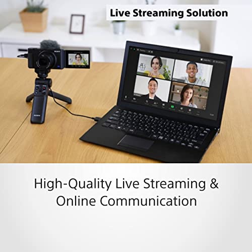 Sony Digital Camera ZV 1 for Content Creators (Compact, Video Eye AF, Flip Screen, in-Built Microphone, Bluetooth Shooting Grip, 4K Vlogging Camera for Content Creation) - Black 