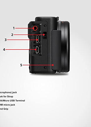 Sony Digital Camera ZV 1 for Content Creators (Compact, Video Eye AF, Flip Screen, in-Built Microphone, Bluetooth Shooting Grip, 4K Vlogging Camera for Content Creation) - Black 