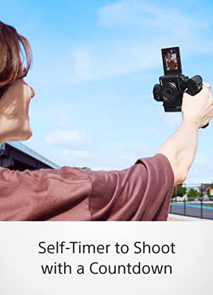 Sony Digital Camera ZV-1F for Content Creators with Ultra-Wide 20mm Prime Lens | Soft Skin Feature | Bokeh | Creative Look | Active Mode Stabilisation -Black 