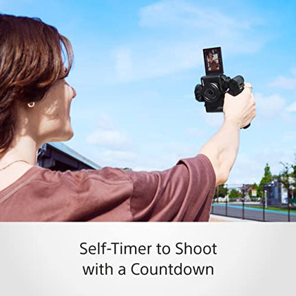 Sony Digital Camera ZV-1F for Content Creators with Ultra-Wide 20mm Prime Lens | Soft Skin Feature | Bokeh | Creative Look | Active Mode Stabilisation -Black 