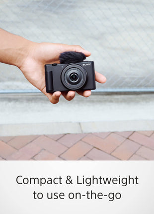 Sony Digital Camera ZV-1F for Content Creators with Ultra-Wide 20mm Prime Lens | Soft Skin Feature | Bokeh | Creative Look | Active Mode Stabilisation -Black 