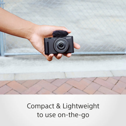 Sony Digital Camera ZV-1F for Content Creators with Ultra-Wide 20mm Prime Lens | Soft Skin Feature | Bokeh | Creative Look | Active Mode Stabilisation -Black 