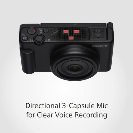 Sony Digital Camera ZV-1F for Content Creators with Ultra-Wide 20mm Prime Lens | Soft Skin Feature | Bokeh | Creative Look | Active Mode Stabilisation -Black 