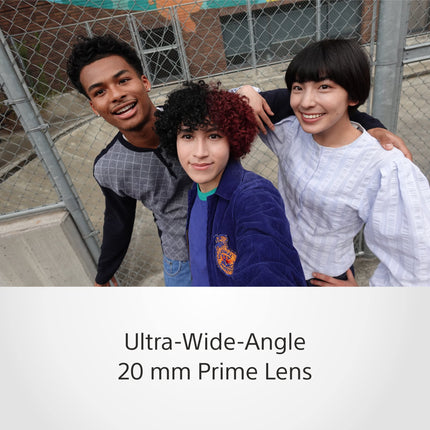 Sony Digital Camera ZV-1F for Content Creators with Ultra-Wide 20mm Prime Lens | Soft Skin Feature | Bokeh | Creative Look | Active Mode Stabilisation -Black 