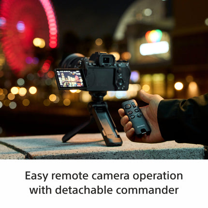 Sony GP-VPT3 Multi Functional Shooting Grip/Bluetooth Grip | Travel Friendly | Detachable Wireless Remote Controller - Black 