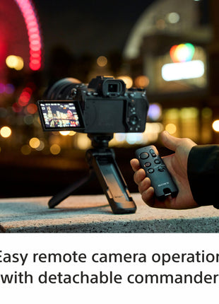 Sony GP-VPT3 Multi Functional Shooting Grip/Bluetooth Grip | Travel Friendly | Detachable Wireless Remote Controller - Black 