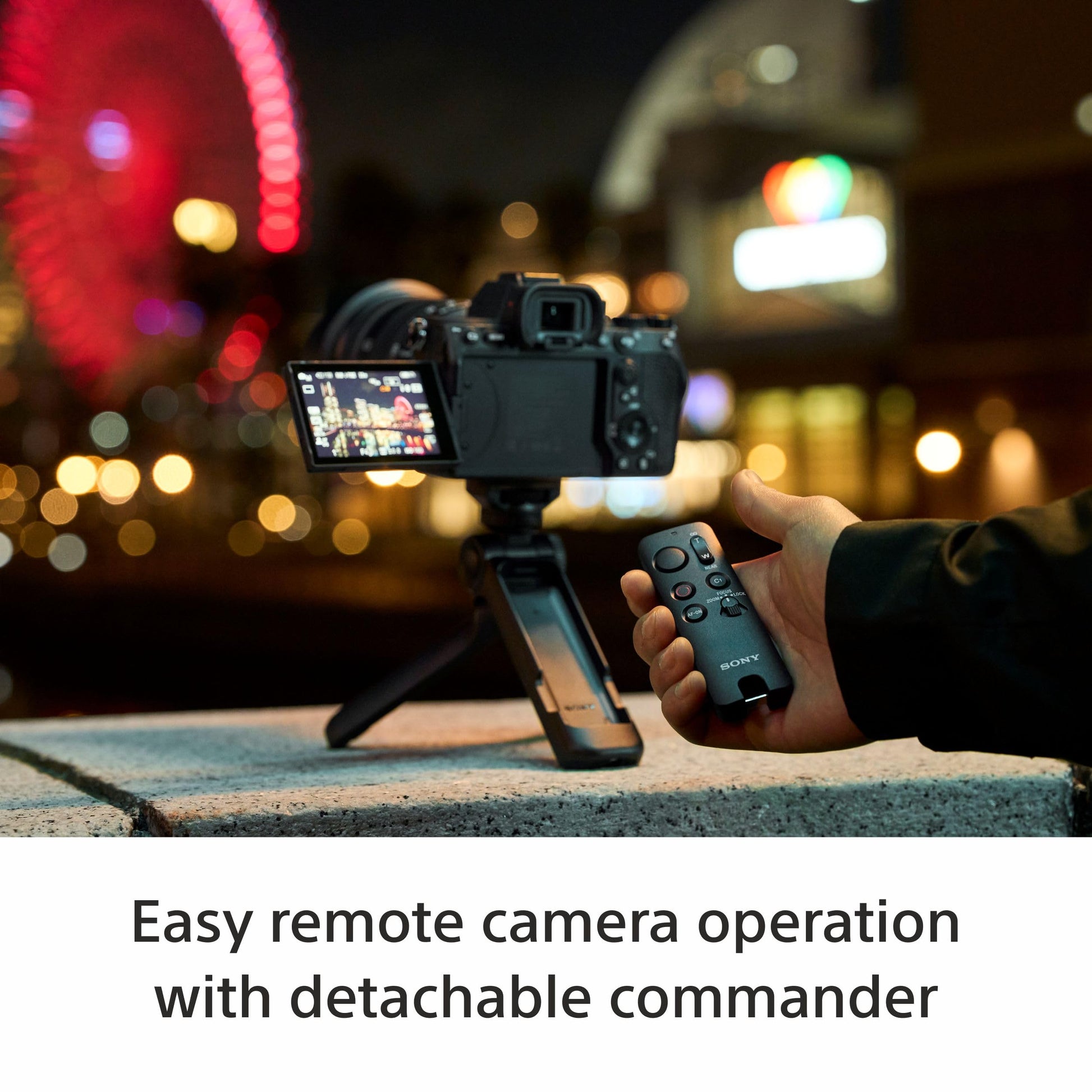 Sony GP-VPT3 Multi Functional Shooting Grip/Bluetooth Grip | Travel Friendly | Detachable Wireless Remote Controller - Black 