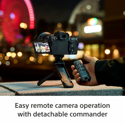 Sony GP-VPT3 Multi Functional Shooting Grip/Bluetooth Grip | Travel Friendly | Detachable Wireless Remote Controller - Black 