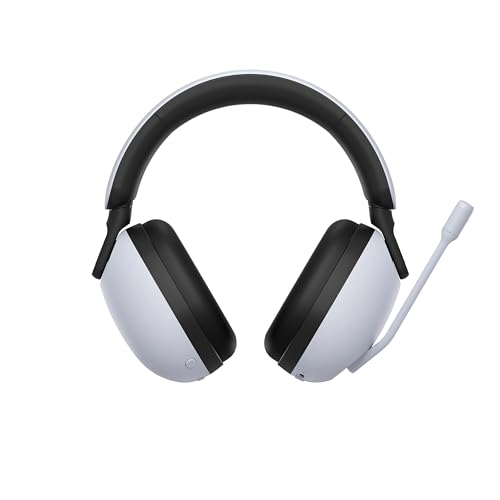 Sony INZONE H9, WH-G900N Wireless Noise Cancelling Gaming Headset, Over-Ear Headphones with 360 Spatial Sound, 32 Hours Battery Life, flip to Mute mic, Mobile, Laptop, PS5 & PC Compatible (White) 