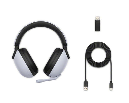 Sony INZONE H9, WH-G900N Wireless Noise Cancelling Gaming Headset, Over-Ear Headphones with 360 Spatial Sound, 32 Hours Battery Life, flip to Mute mic, Mobile, Laptop, PS5 & PC Compatible (White) 