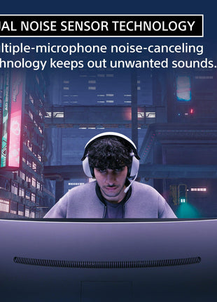 Sony INZONE H9, WH-G900N Wireless Noise Cancelling Gaming Headset, Over-Ear Headphones with 360 Spatial Sound, 32 Hours Battery Life, flip to Mute mic, Mobile, Laptop, PS5 & PC Compatible (White) 