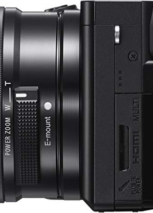 Sony New Alpha ILCE-6100K (Previously ILCE-6100L) with Upgraded SELP1650 (Ver 2) Power Zoom Lens | 24.2 MP | APS-C Sensor | Fast Auto Focus | 4K Vlogging Camera | Tiltable LCD – Black 