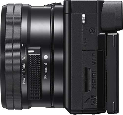 Sony New Alpha ILCE-6100K (Previously ILCE-6100L) with Upgraded SELP1650 (Ver 2) Power Zoom Lens | 24.2 MP | APS-C Sensor | Fast Auto Focus | 4K Vlogging Camera | Tiltable LCD – Black 
