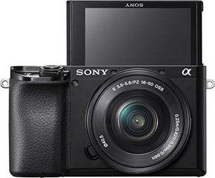 Sony New Alpha ILCE-6100K (Previously ILCE-6100L) with Upgraded SELP1650 (Ver 2) Power Zoom Lens | 24.2 MP | APS-C Sensor | Fast Auto Focus | 4K Vlogging Camera | Tiltable LCD – Black 