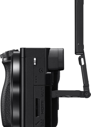 Sony New Alpha ILCE-6100K (Previously ILCE-6100L) with Upgraded SELP1650 (Ver 2) Power Zoom Lens | 24.2 MP | APS-C Sensor | Fast Auto Focus | 4K Vlogging Camera | Tiltable LCD – Black 