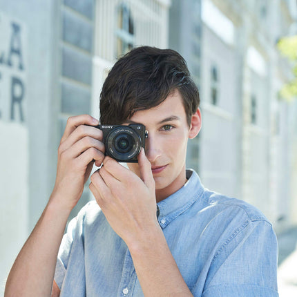 Sony New Alpha ILCE-6100K (Previously ILCE-6100L) with Upgraded SELP1650 (Ver 2) Power Zoom Lens | 24.2 MP | APS-C Sensor | Fast Auto Focus | 4K Vlogging Camera | Tiltable LCD – Black 