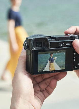 Sony New Alpha ILCE-6100K (Previously ILCE-6100L) with Upgraded SELP1650 (Ver 2) Power Zoom Lens | 24.2 MP | APS-C Sensor | Fast Auto Focus | 4K Vlogging Camera | Tiltable LCD – Black 