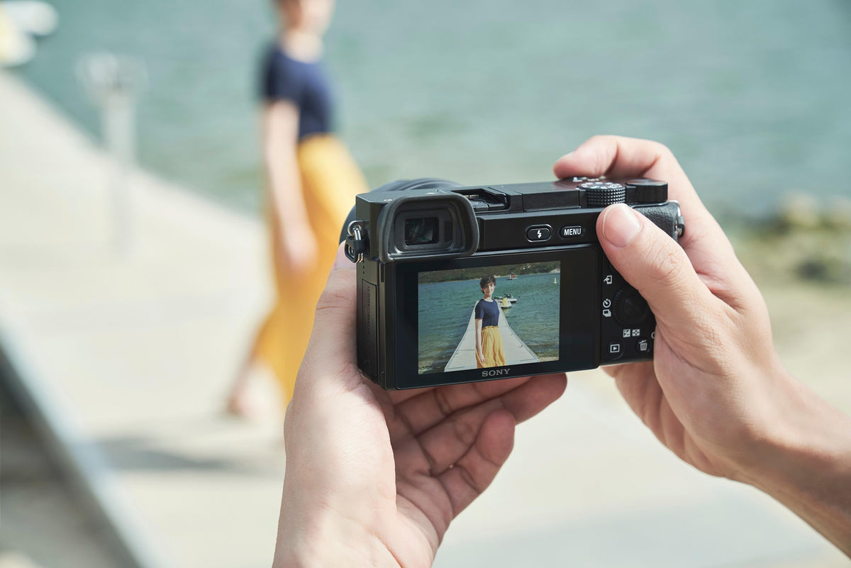 Sony New Alpha ILCE-6100K (Previously ILCE-6100L) with Upgraded SELP1650 (Ver 2) Power Zoom Lens | 24.2 MP | APS-C Sensor | Fast Auto Focus | 4K Vlogging Camera | Tiltable LCD – Black 