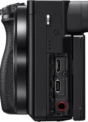 Sony New Alpha ILCE-6100K (Previously ILCE-6100L) with Upgraded SELP1650 (Ver 2) Power Zoom Lens | 24.2 MP | APS-C Sensor | Fast Auto Focus | 4K Vlogging Camera | Tiltable LCD – Black 