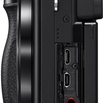 Sony New Alpha ILCE-6100K (Previously ILCE-6100L) with Upgraded SELP1650 (Ver 2) Power Zoom Lens | 24.2 MP | APS-C Sensor | Fast Auto Focus | 4K Vlogging Camera | Tiltable LCD – Black 