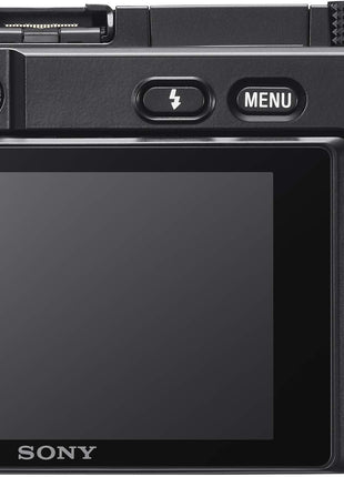 Sony New Alpha ILCE-6100K (Previously ILCE-6100L) with Upgraded SELP1650 (Ver 2) Power Zoom Lens | 24.2 MP | APS-C Sensor | Fast Auto Focus | 4K Vlogging Camera | Tiltable LCD – Black 