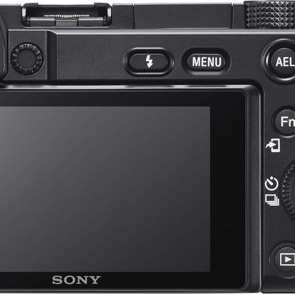Sony New Alpha ILCE-6100K (Previously ILCE-6100L) with Upgraded SELP1650 (Ver 2) Power Zoom Lens | 24.2 MP | APS-C Sensor | Fast Auto Focus | 4K Vlogging Camera | Tiltable LCD – Black 