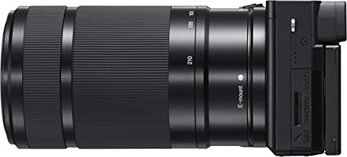 Sony New Alpha ILCE-6100X (Previously ILCE-6100Y) with Upgraded SELP1650 (Ver 2) Power Zoom Lens + SEL55210 Lens | 24.2 MP | APS-C Sensor | Fast Auto Focus | Tiltable LCD – Black 