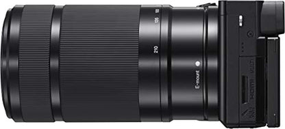 Sony New Alpha ILCE-6100X (Previously ILCE-6100Y) with Upgraded SELP1650 (Ver 2) Power Zoom Lens + SEL55210 Lens | 24.2 MP | APS-C Sensor | Fast Auto Focus | Tiltable LCD – Black 