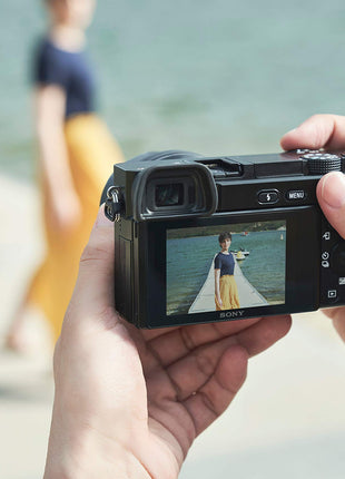 Sony New Alpha ILCE-6100X (Previously ILCE-6100Y) with Upgraded SELP1650 (Ver 2) Power Zoom Lens + SEL55210 Lens | 24.2 MP | APS-C Sensor | Fast Auto Focus | Tiltable LCD – Black 