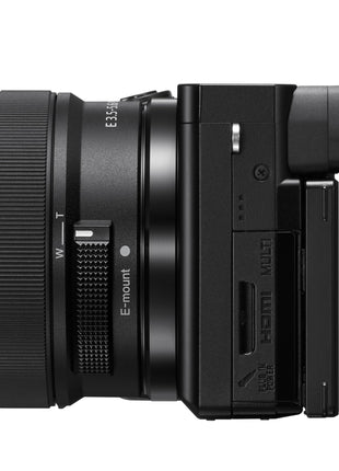Sony New Alpha ILCE-6100X (Previously ILCE-6100Y) with Upgraded SELP1650 (Ver 2) Power Zoom Lens + SEL55210 Lens | 24.2 MP | APS-C Sensor | Fast Auto Focus | Tiltable LCD – Black 