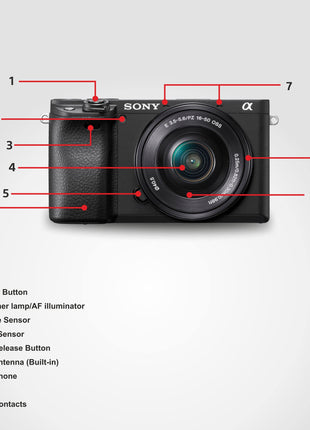 Sony New Alpha ILCE-6400K (Previously ILCE-6400L) with Upgraded SELP1650 (Ver 2) Power Zoom Lens | 24.2MP | APS-C Sensor | Fast Auto Focus | 4K Vlogging Camera | Tiltable LCD – Black 