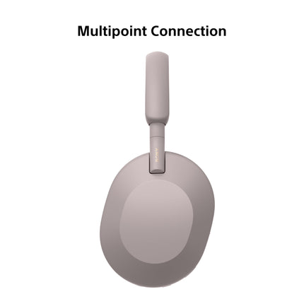 Sony New WH-1000XM5 Best Active Noise Cancelling Wireless Bluetooth Over Ear Headphones with Mic for Clear Calling,Battery Life 30 Hours-Smoky Pink 