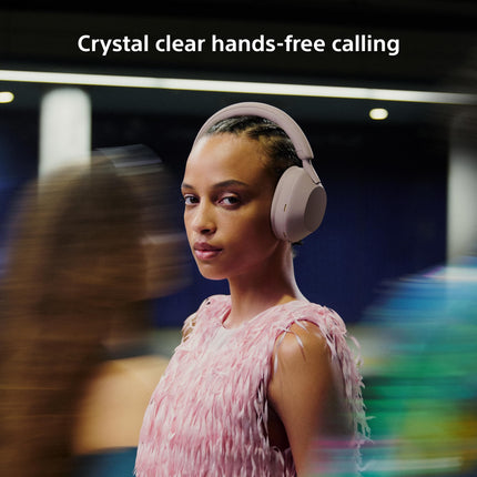 Sony New WH-1000XM5 Best Active Noise Cancelling Wireless Bluetooth Over Ear Headphones with Mic for Clear Calling,Battery Life 30 Hours-Smoky Pink 
