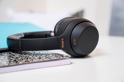 Sony WH-1000XM4 Industry Leading Wireless Noise Cancellation Bluetooth Over Ear Headphones with Mic for Phone Calls, 30 Hours Battery Life, Quick Charge, AUX, Touch Control and Voice Control - Black 