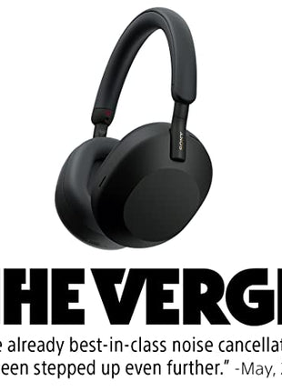 Sony WH-1000XM5 Best Active Noise Cancelling Wireless Bluetooth Over Ear Headphones with Mic for Clear Calling,Battery Life 30 Hours -Black 