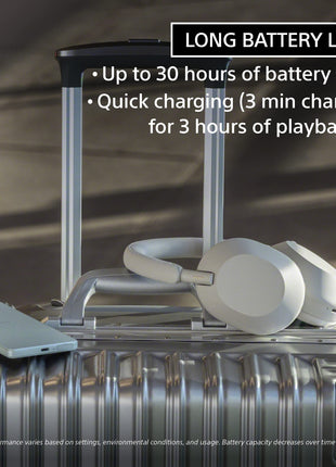 Sony WH-1000XM5 Best Active Noise Cancelling Wireless Bluetooth Over Ear Headphones with Mic for Clear Calling,Battery Life 30 Hours -Black 