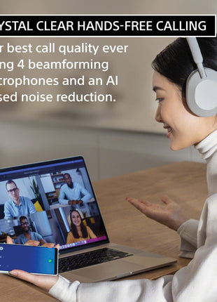 Sony WH-1000XM5 Best Active Noise Cancelling Wireless Bluetooth Over Ear Headphones with Mic for Clear Calling,Battery Life 30 Hours -Black 