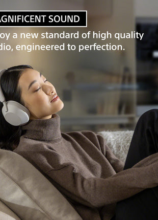 Sony WH-1000XM5 Best Active Noise Cancelling Wireless Bluetooth Over Ear Headphones with Mic for Clear Calling,Battery Life 30 Hours -Black 