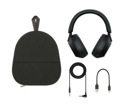 Sony WH-1000XM5 Best Active Noise Cancelling Wireless Bluetooth Over Ear Headphones with Mic for Clear Calling,Battery Life 30 Hours -Black 