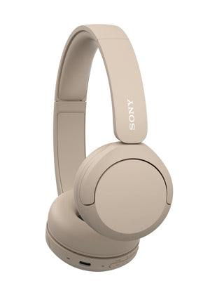 Sony WH-CH520 Wireless Bluetooth Headphones with Mic, Up to 50Hrs Battery-Beige 