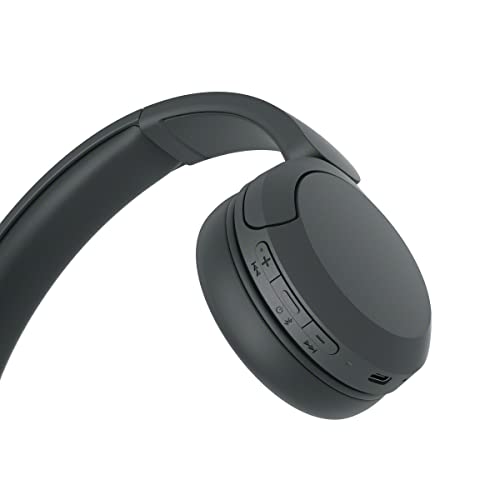 Sony WH-CH520 Wireless Bluetooth Headphones with Mic, Up to 50Hrs Battery-Black 